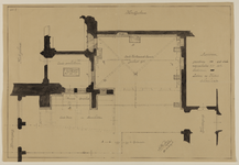 217438 Plattegrond van de kerkeraadskamer van de Domkerk (Domplein) te Utrecht, met aanwijzingen betreffende de ...